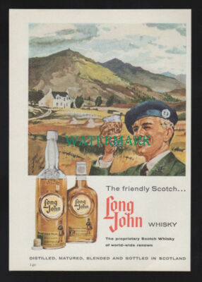 C4151) Long John Whisky Scotland - SMALL Vintage Magazine Advert