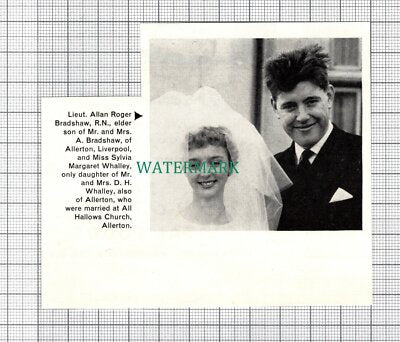 C3934) Lieut Allan Bradshaw Allerton Liverpool Sylvia Whalley Wedding- 1964 Clip