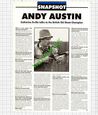 Andy Austin Clay Pigeon Skeet Shooting Champion - 1990 Article