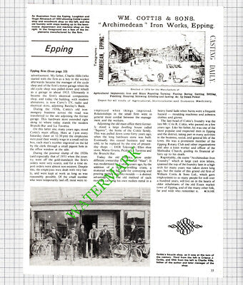 William Cottis & Sons Epping Essex - 1979 Article