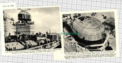 C3257) The Cunarder Saxonia Liner Ship Domed Funnel Top Clydebank - 1954 Clip