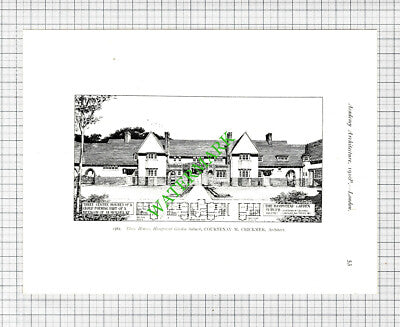 Great Maytham Rolvenden Lutyens / Hampstead Suburb Crickmer - 1910 Print
