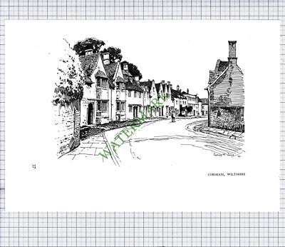 9501) Aldhampton Somerset / Corsham Wiltshire - c.1980s Print / Cutting