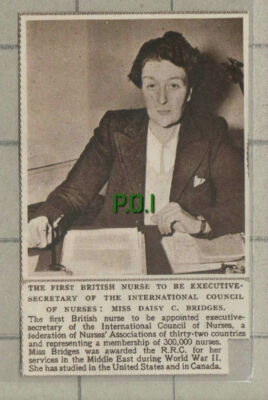 C1165) Miss Daisy C Bridges International Council of Nurses - 1948 Clip