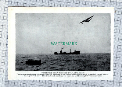 C4595) Tramp Steamer KENSINGTON COURT World War 2 ~ 1939 Clip