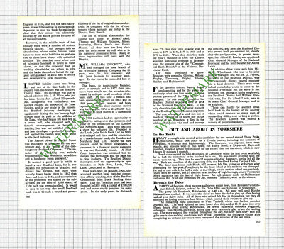 The Bradford District Bank Sir Alfred Lewis Payton Duckitt Hadwick 1962 Article