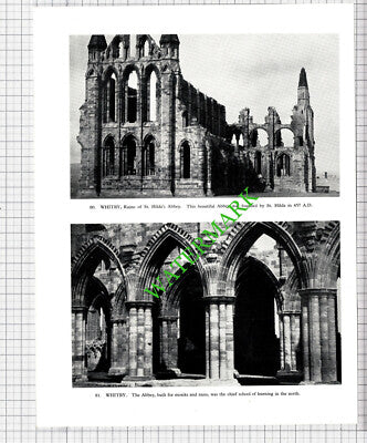 Richmond North Yorkshire / Whitby Abbey - c.1960 Cutting / Print