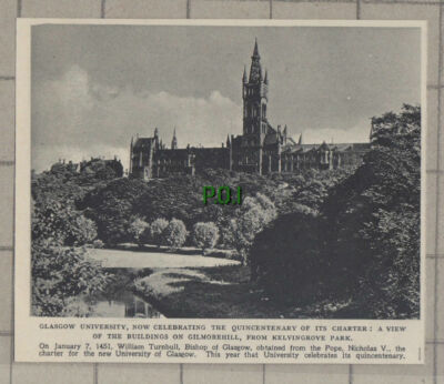 C1227) Glasgow University Quincentary - 1951 Clip