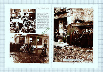 9147) Siege Of Sydney Street Houndsditch London- c.1935 2-Part Cutting