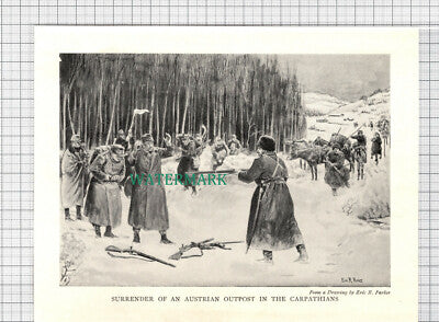 C3669) Surrender Of An Austrian Outpost In The Carpathians - c.1920s Clip