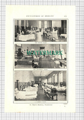 C2572) St Mary's Hospital Paddington London Interior Scenes - 1915 Clip