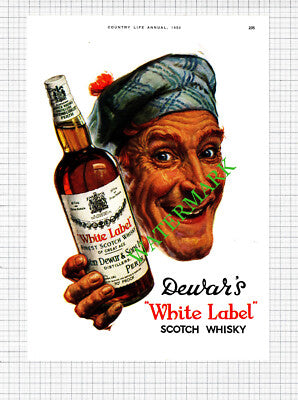 Dewar's Dewars White Label Whisky Advert - 1950 Cutting