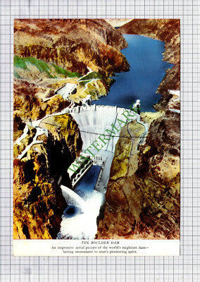 The Boulder Dam - c.1940s Book Print