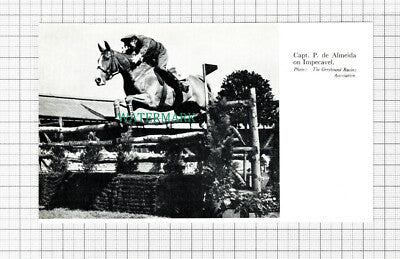 C5476) Capt P de Almeida Impecavel Horse Jumping - 1955 Cutting