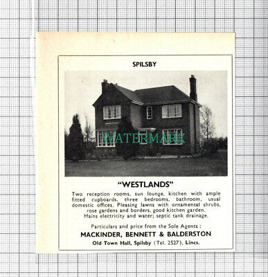 C5081) Westlands Spilsby Lincolnshire House Sale Advert - 1968 Clip