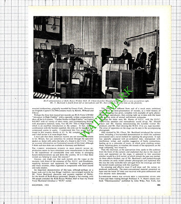Rolls Royce Welfare Hall Donald Chave Lowther Victor Buckland - 1955 Cutting