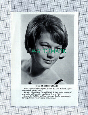C4649) Miss Judith Taylor Ronald Anlaby Park Hull Eastfield School - 1966 Clip