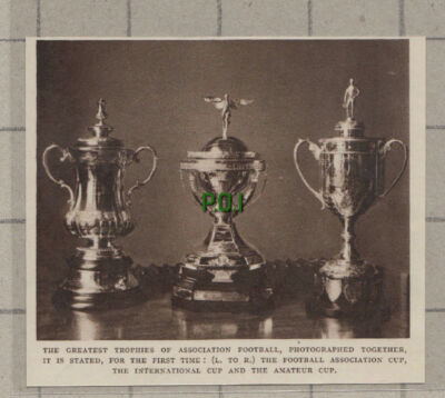 C1120) Association Football Trophies Together -1948 Clip