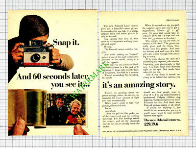 ADVERT ONLY! Polaroid Land Camera Small Advert - 1966 2-Part Cutting