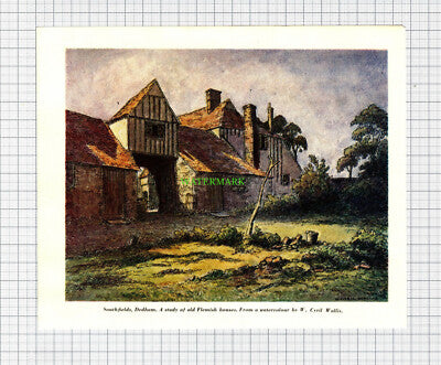 5857) Southfields Dedham Flemish Houses - c.1965 Cutting