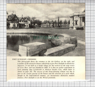 C7667) Port Sunlight Cheshire - 1948 Cutting
