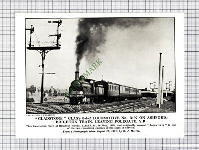 C1574) Gladstone Class 042 Locomotive B197 Polegate Railway - 1932 Cutting