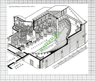 Teatro Olimpico Vincenza Italy Theatre - 1980s Cutting