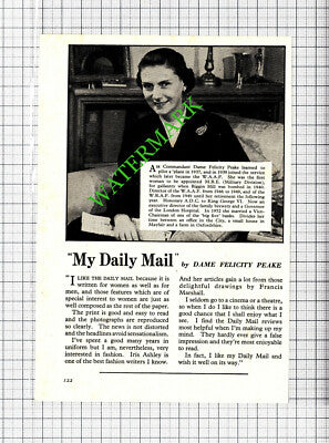 Air Commandant Dame Felicity Peake WAAF Daily Mail SMALL Advert - 1955 Cutting