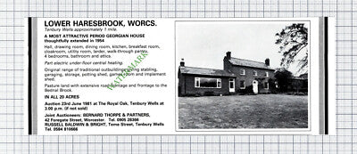 Lower Haresbrook Worcestershire Tetbury Wells House Sale Advert - 1981 Cutting
