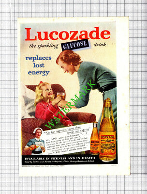 Lucozade Small Advert - 1954 Cutting