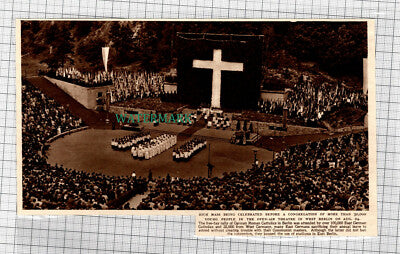 C1048) West Berlin Open Air Theatre German Roman Catholic High Mass - 1952