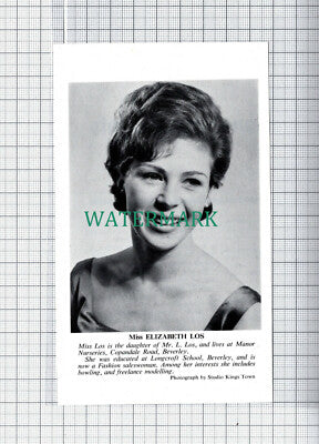 C3485) Miss Elizabeth Los Manor Nurseries Beverley Yorkshire - 1966 Clip