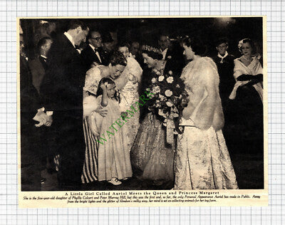Phyllis Calvert Peter Murray Hill Daughter Auriol - c.1949 Cutting