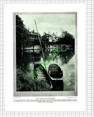 Weybridge Thames - 1920's Cutting / Print