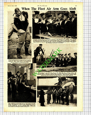Fleet Air Arm School HMS Raven Peregrine World War Two WW2 - 1940 Cutting
