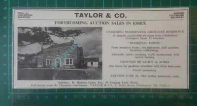 C1257) Woodham Lodge Chelmsford Essex House Sale Advert - 1964 Clip