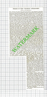The VICEROY Steam Ship Wrecked - 1850 Cutting