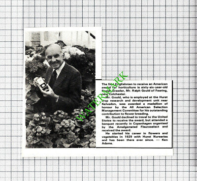 Mr Ralph Gould Feering Essex Hurst Crop Research Kelvedon - 1979 Small Cutting