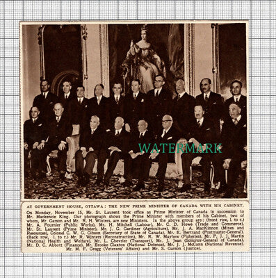 C2760) Government House Ottawa Canada Mr St Laurent Mayhew Claxton - 1948 Clip