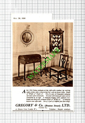 Gregory & Co Bruton Street London Advert - 1950 Cutting
