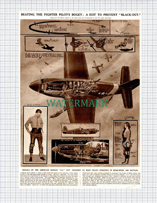 X881) How The American Berger G2 Suit Fighter Pilots Works US Air - 1945 Clip