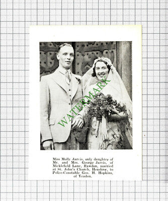 Sydney Francis Swain Rawdon / Molly Jarvis George Hopkins Yeadon - 1937 Cutting