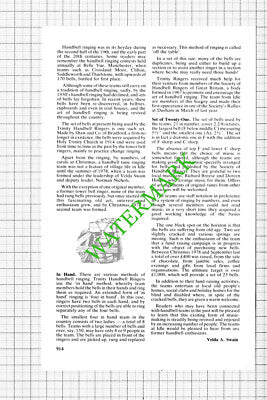 Bingley Musical Union Robertshaw Trinity Handbell Idle Magson - 1980 Article