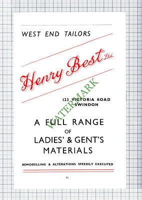 Henry Best Ltd Materials Swindon Advert - 1951 Cutting