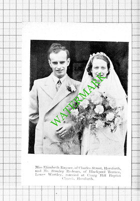 David Walker Cookridge Marjorie Armstrong / Stanley Redman Wortley 1938 Cutting