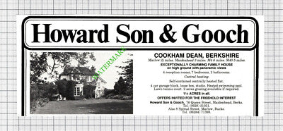 Cookham Dean Berkshire Marlow House Sale Advert - 1980 Cutting