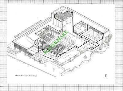Loeb Drama Centre Harvard Plan - c.1980s Cutting