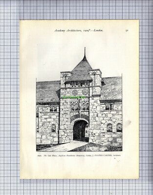 7837) Christ Church Shaw Wiltshire Charles Ponting / Monastery Caldey - 1909