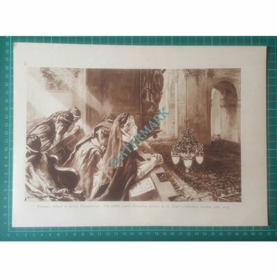 X758) The Edith Cavell Memorial Service St Paul's Cathedral In 1915 - 1919