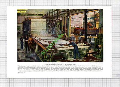 Tartan Weaving Bradford / Paper Making Machine Mill - c.1950s Book Print